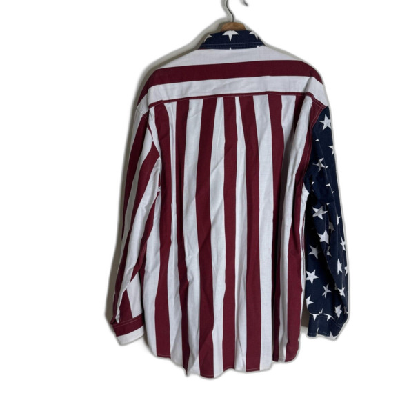 Vintage Knights of Round Table Shirt Mens XL American Flag USA Stars Stripes 90s - Picture 9 of 10